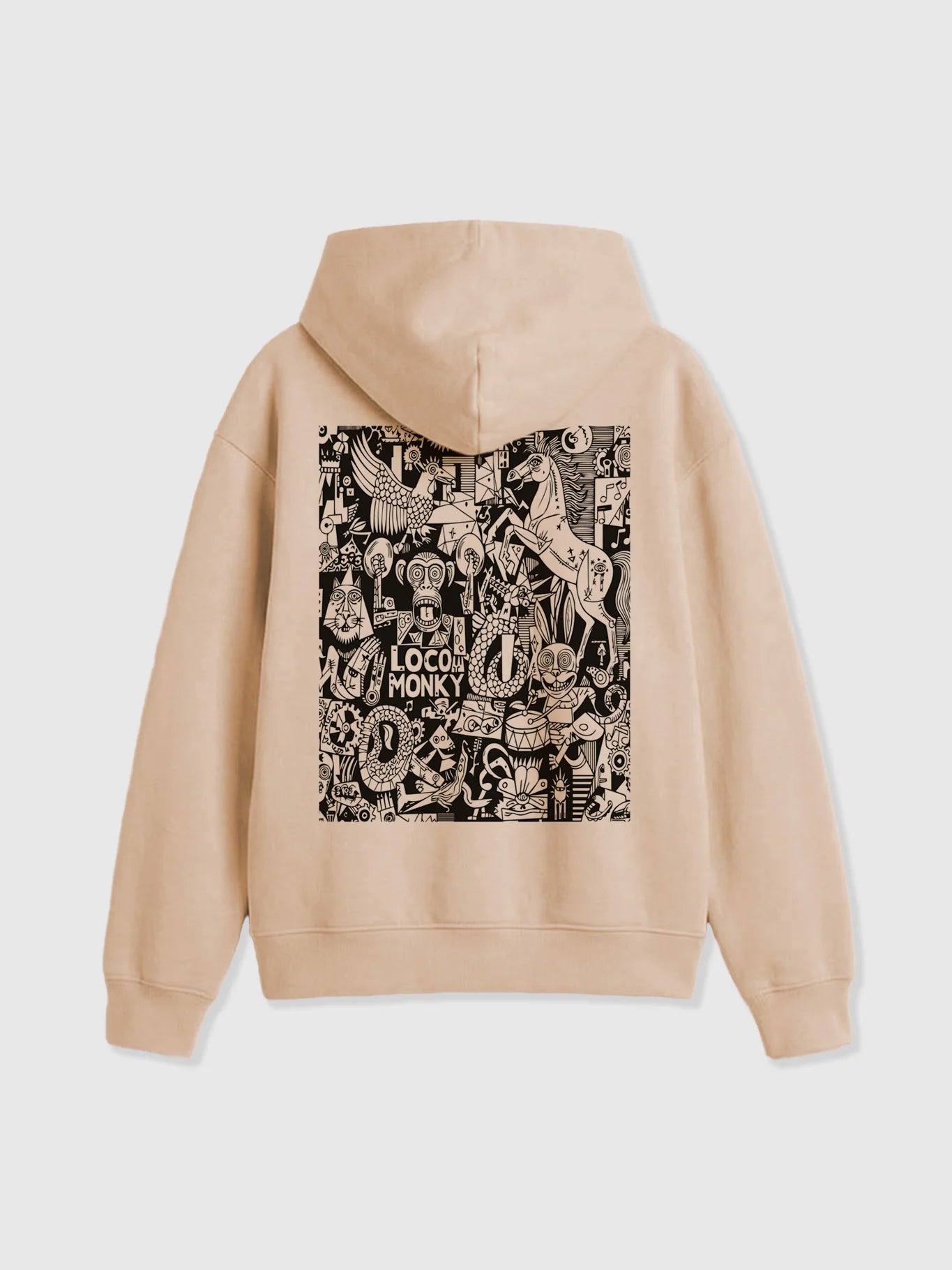 Sudadera Unisex Nonsense de Loco Monky Sand