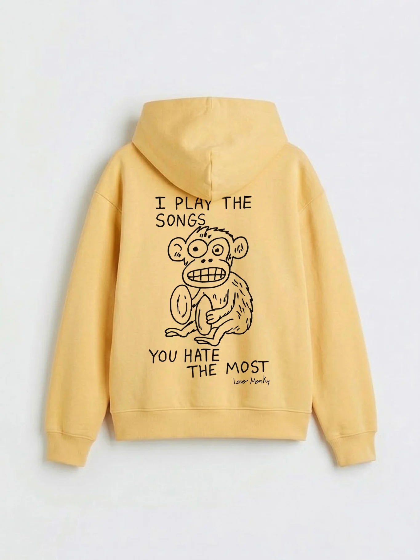 Sudadera Unisex Songs de Loco Monky Soft Yellow