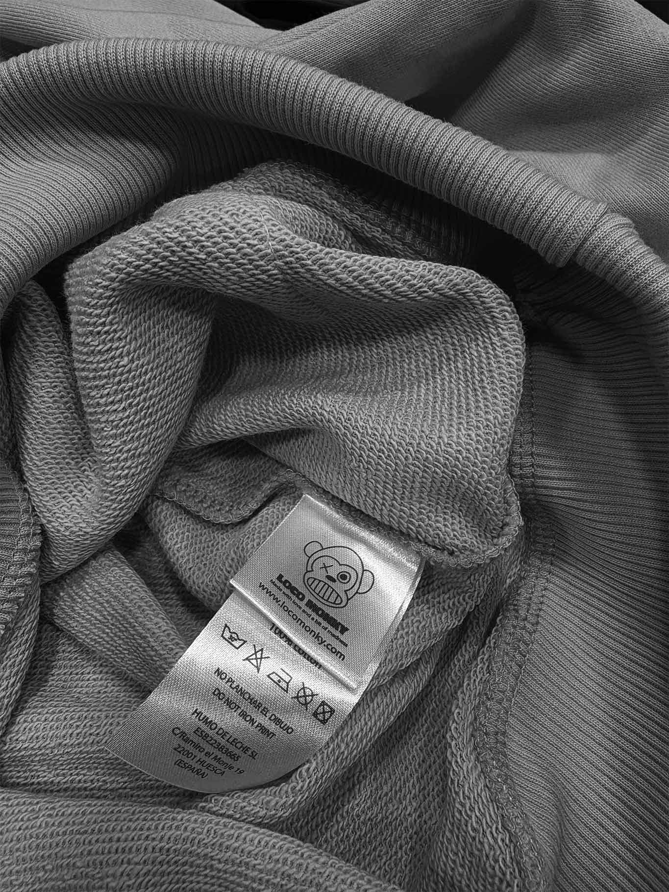 Sudadera Unisex Trip de Loco Monky Deep Grey