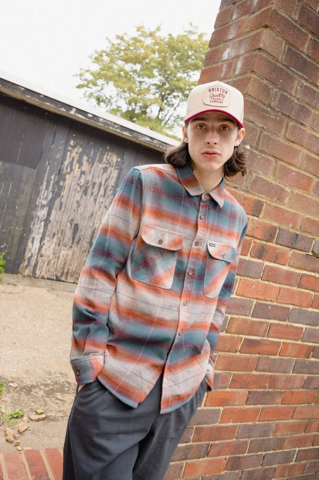 Camisa Brixton Bowery Flannel Multi Shadow